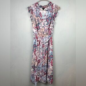 Ann Taylor Factory Multicolor Paisley Maxi Dress